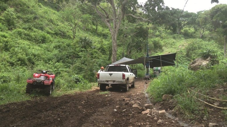 Drilling at Almadex Minerals’ El Cobre copper-gold project in Mexico. Credit: Almadex Minerals.