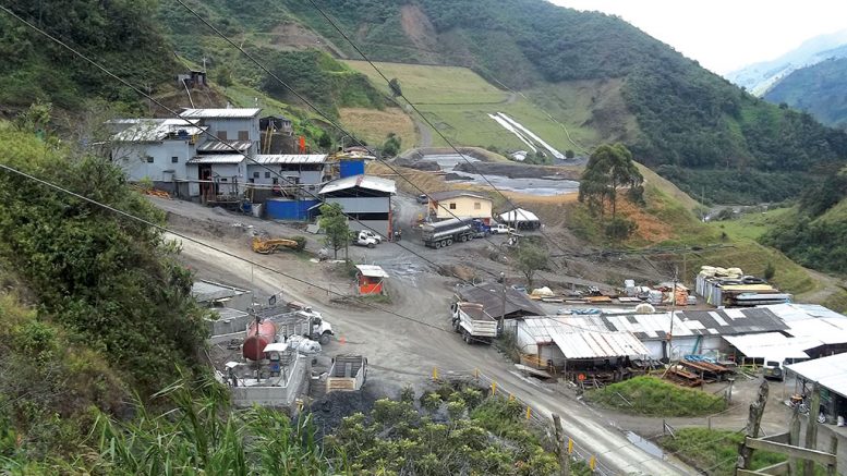 Atico Mining’s newly upgraded El Roble mine, 145 km southwest of Medellin, is the only producing copper-gold volcanogenic massive sulphide deposit in the country. Credit: Atico Mining.