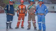 Workers in 2016 at Primero Mining’s San Dimas gold-silver mine, 125 km northeast of Mazatlan, Mexico. Credit: Primero Mining.