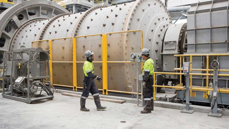 Workers in the mill at Tahoe Resources’ flagship Escobal silver mine in Guatemala. Credit: Tahoe Resources.