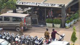 The Aziz Istanbul restaurant in Burkina Faso's capital Ouagadougou on the morning after a terrorist attack that killed at least 16 people and injured 22 more on Aug. 13, 2017. Credit: AP.