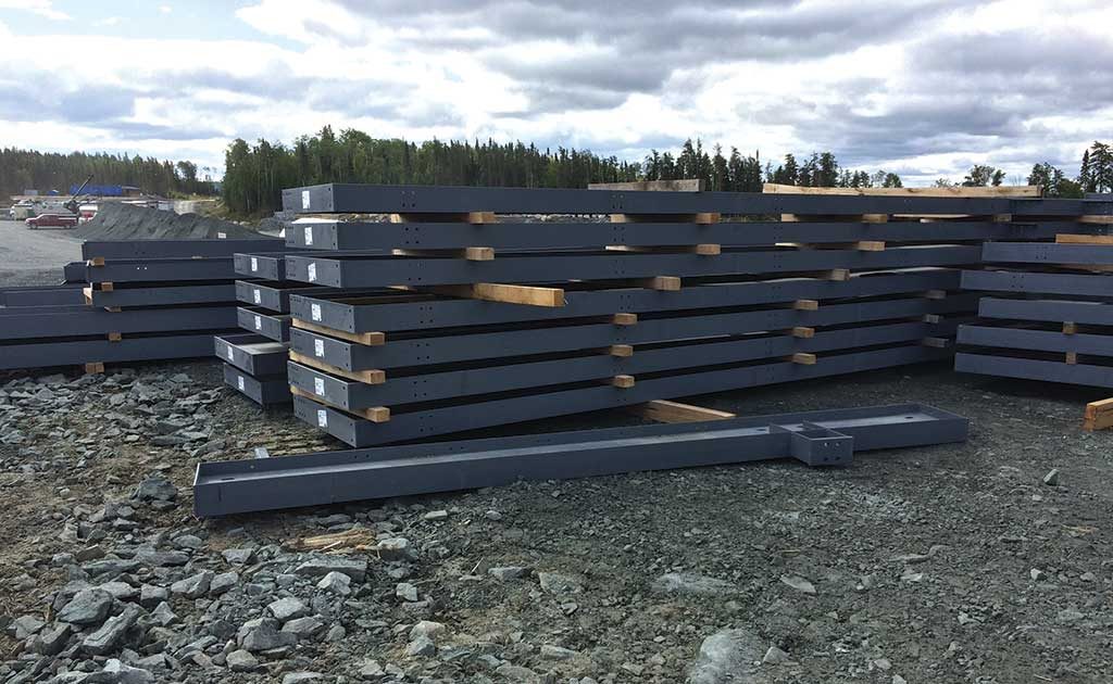 Steel for mill construction at Harte Gold’s Sugar gold project in Ontario. Credit: Harte Gold.