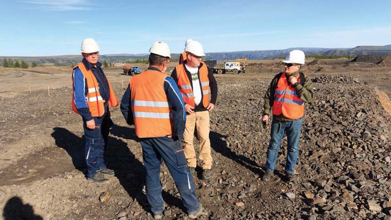 Graham Hill (centre), president and CEO of Silver Bear Resources, at the Mangazeisky silver property in Russia’s Far East. Credit: Silver Bear Resources.