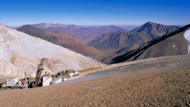 Drilling equipment at Barrick's Pascua-Lama gold-silver project. Credit: Barrick Gold.