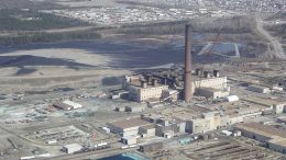 A view of Vale's Thompson nickel operations in 2008, with the city of Thompson, Man., in the background. Credit: Wikipedia.