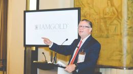 Iamgold president and CEO Stephen Letwin delivers the keynote address to attendees in October at The Northern Miner’s inaugural Progressive Mine Forum at the Carlu in downtown Toronto. Credit: George Matthew Photography.