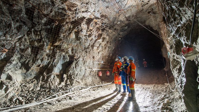 Underground miners at the the Vale do Curaça (MCSA) copper complex in northeastern Bahia State in Brazil. Credit: Ero Copper.