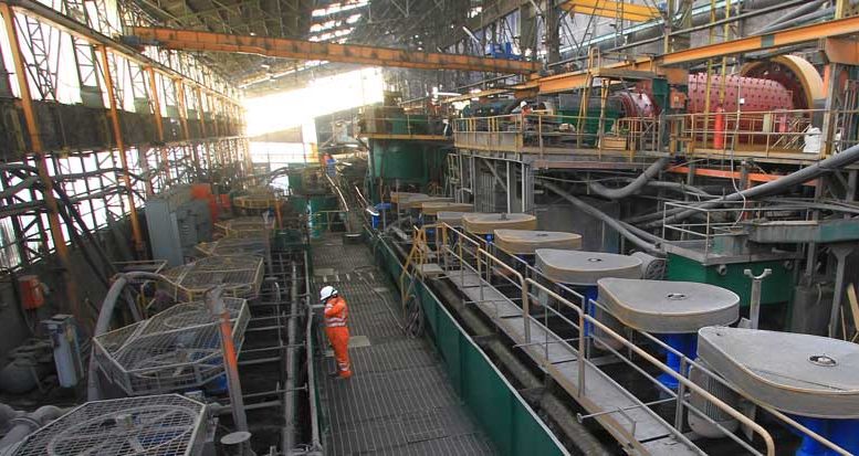 Inside the processing facilities at Pan American Silver's Huaron mine in Peru. Credit: Pan American Silver.