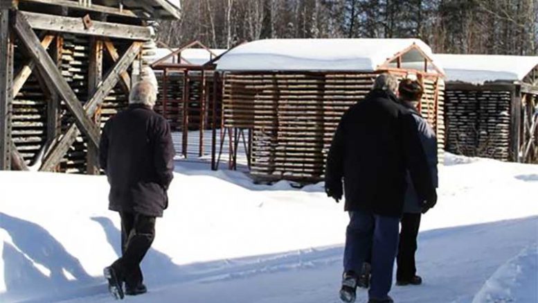 Touring the O'Brien gold project in north western Quebec. Credit: Radisson Mining Resources.