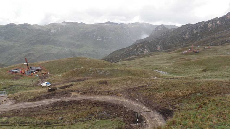 Drill rigs at Tinka Resources’ Ayawilca polymetallic property in central Peru. Credit: Tinka Resources.