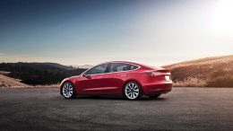 Tesla Motors’ entry level Model 3 electric vehicle. Credit: Tesla Motors.
