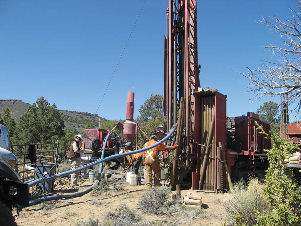 Drillers at NuLegacy Gold’s Red Hill gold property in Nevada. Credit: NuLegacy Gold.