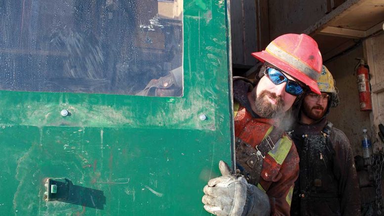 Drillers at Fission Uranium’s Patterson Lake South uranium project in Saskatchewan. Credit: Fission Uranium.