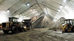 Copper concentrate in a storage facility at the Minto mine. Credit: Capstone Mining.