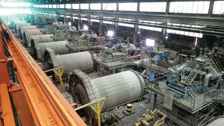 A grinding plant that processes ore from Codelco’s El Teniente copper mine in Chile. Credit: Codelco.