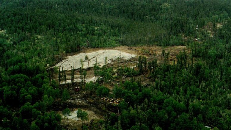 An aerial view of the Separation Rapids project near Kenora, Ontario. Credit: Avalon Advanced Materials.