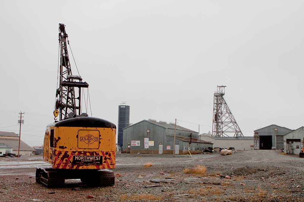 Facilities and equipment from historic operations at the Buchans mine in Newfoundland. Photo by The Northern Miner.