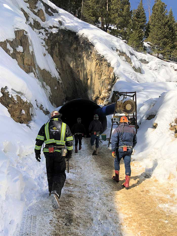 First Cobalt and US Cobalt personnel on a site visit to the Iron Creek cobalt property in central Idaho. Credit: First Cobalt.