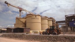 Tanks at Iamgold's Rosebel gold mine and mill in Suriname. Photo by John Cumming