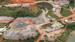 An aerial view of the Sao Chico gold mine in the Tapajos region in Para, Brazil. Credit: Serabi Gold.