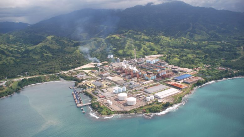 The Basamuk processing plant, part of Metallurgical Corp. of China’s majority-owned Ramu nickel-nobalt mine in Papua New Guinea, where Cobalt27 holds a cobalt stream on the project. Credit: Highlands Pacific.