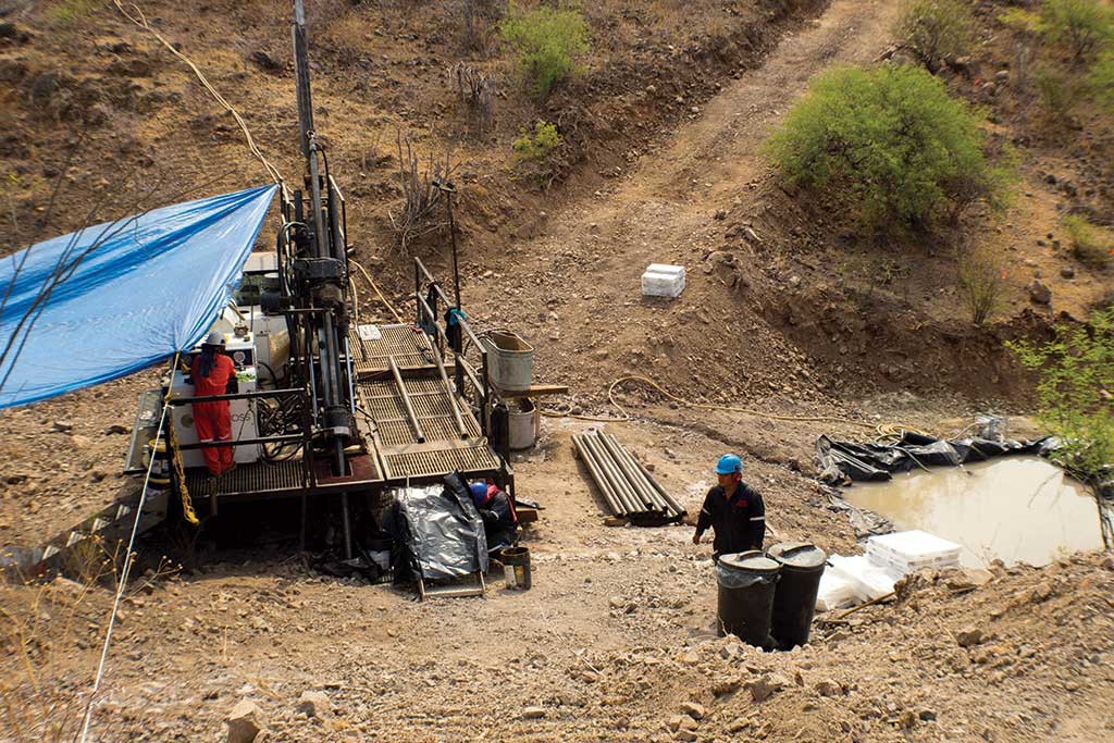 Drillers at SilverCrest Metals’ Las Chispas gold-silver property in Sonora, Mexico. Credit: SilverCrest Metals.
