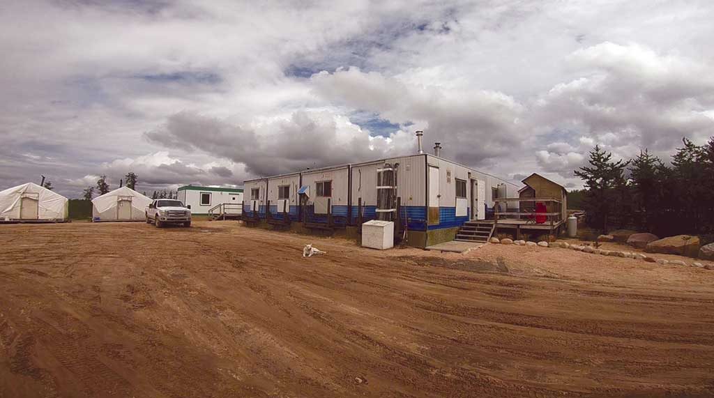 Fission Uranium’s exploration camp in at the Patterson Lake South project. Photo by Richard Quarisa.