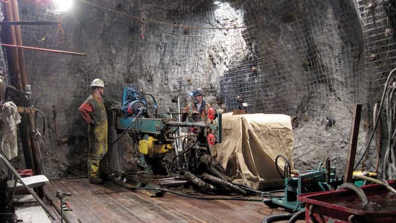 Drillers at Imperial Metals’ Mount Polley copper-gold mine near Likely, British Columbia. Credit: Imperial Metals.