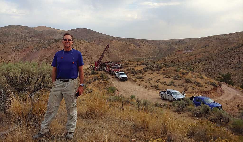 First Vanadium president and CEO Paul Cowley at the Carlin vanadium project in Nevada. Credit: First Vanadium.