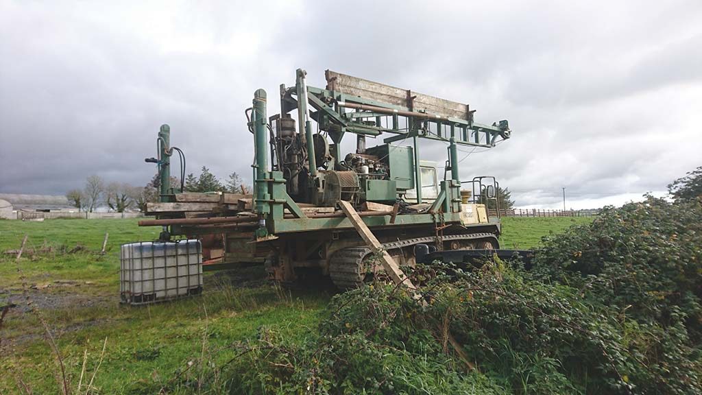 An inactive drill at Group Eleven Resources’ 60%-owned Ballinalack zinc-lead project in the Republic of Ireland.  Photo by Richard Quarisa.