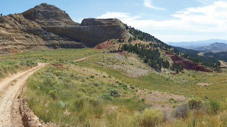 A drill rig at Liberty Gold’s Goldstrike oxide gold deposit in Utah. Credit: Liberty Gold.