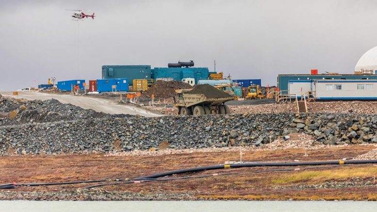 A haul truck at Agnico Eagle Mines’ Amaruq gold deposit in Nunavut. Credit: Agnico Eagle Mines.