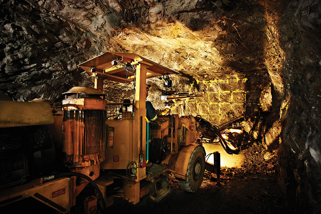 A jumbo at Hudbay Minerals’ 777 zinc-copper mine in Flin Flon, Manitoba. Credit: Hudbay Minerals.