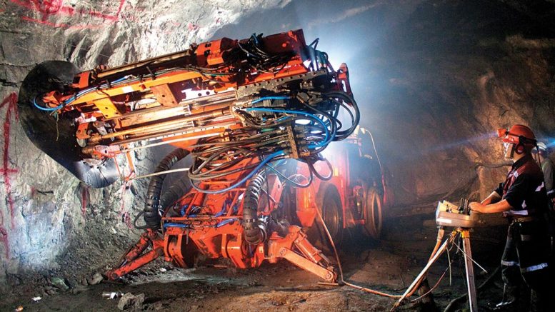 Longhole drilling at Capstone Mining’s Cozamin polymetallic mine in Zacatecas, Mexico. Credit: Capstone Mining.