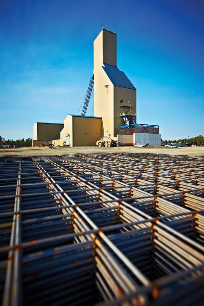 The headframe at Hudbay Minerals’ Lalor zinc-gold-copper mine, near Snow Lake, Manitoba. Credit: Hudbay Minerals.