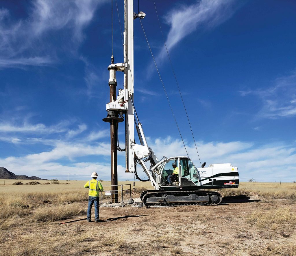 A rig drilling the first well at Excelsior Mining’s Gunnison in-situ copper mine in Arizona. Credit: Excelsior Mining.