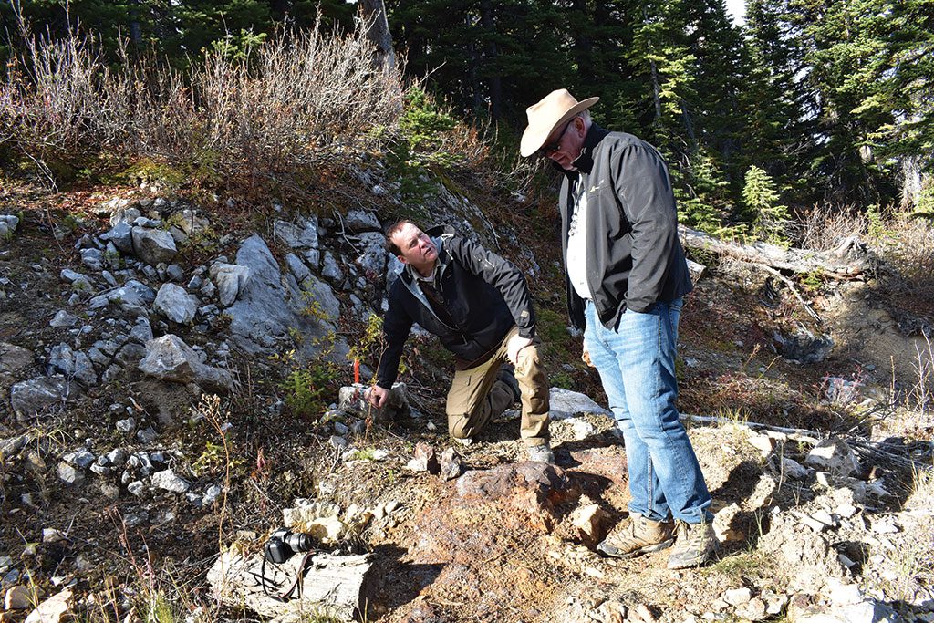Sun Metals CEO Steve Robertson (left) with technical advisor Peter Megaw at the Stardust polymetallic project in British Columbia. Credit: Sun Metals.