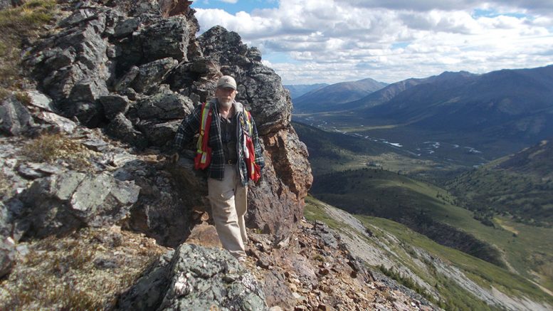 Stratabound Minerals president and CEO Kim Tyler at the Golden Culvert gold project in southeast Yukon. Credit: Stratabound Minerals.