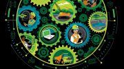 Excerpt from cover art of Deloitte's 11th annual report, "Tracking the trends: the top 10 issues transforming the future of mining". Credit: Deloitte.