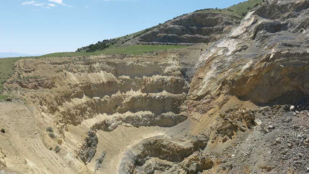 View to the south of the historic C-D pit at Liberty Gold’s Black Pine gold project in Idaho. Credit: Liberty Gold.