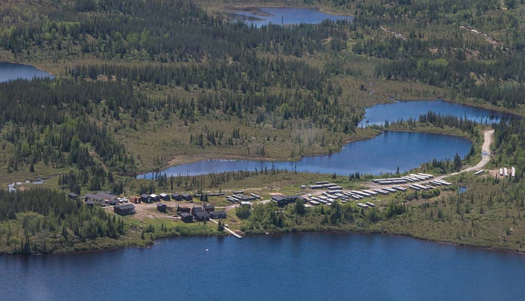 Eastmain Resources’ Eau Claire gold project exploration camp in Quebec’s James Bay region. Credit: Eastmain Resources.