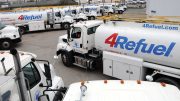 Part of 4Refuel’s fleet of mobile refuelling trucks, which is now owned by Finning International. Credit: 4Refuel.