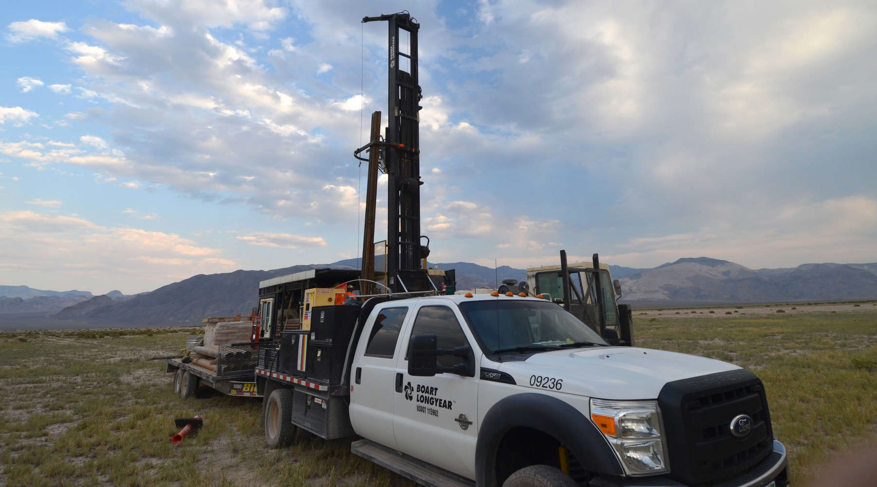 A drill rig at American Lithium’s FLV lithium project in Nevada. Credit: American Lithium.