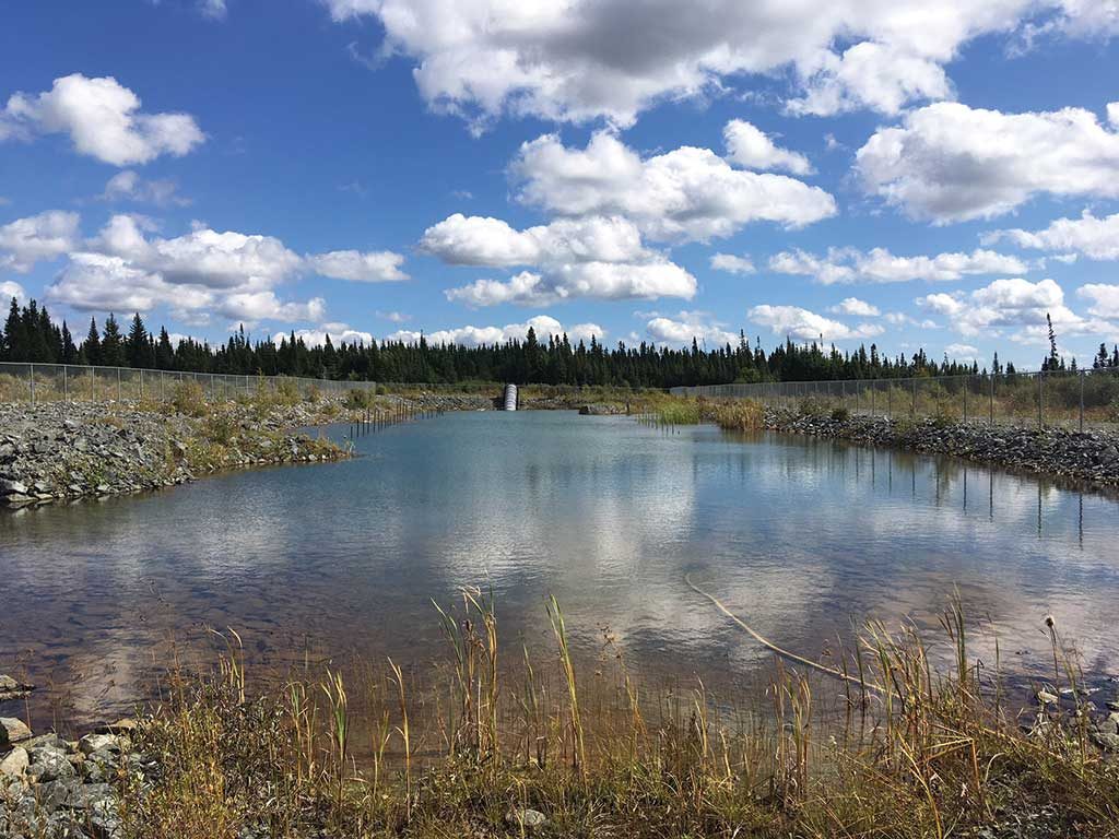 A flooded portal at Monarch Gold’s McKenzie Break gold project. Credit: Monarch Gold.
