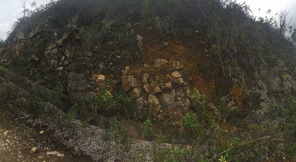 An outcrop at Zinc One Resources’ Bongara zinc project in Peru. Credit: Zinc One Resources.