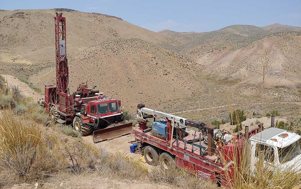 A drill site at First Vanadium’s Carlin vanadium property, south of Elko, Nevada. Credit: First Vanadium.