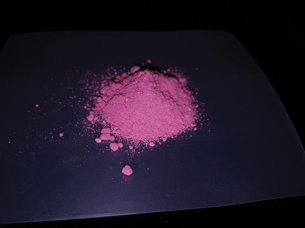 A sample of the cobalt sulphate produced by First Cobalt. Credit: First Cobalt.