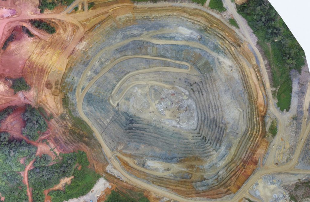 An aerial view of the pit at Guyana Goldfields’ Aurora gold mine in Guyana. Credit: Guyana Goldfields.