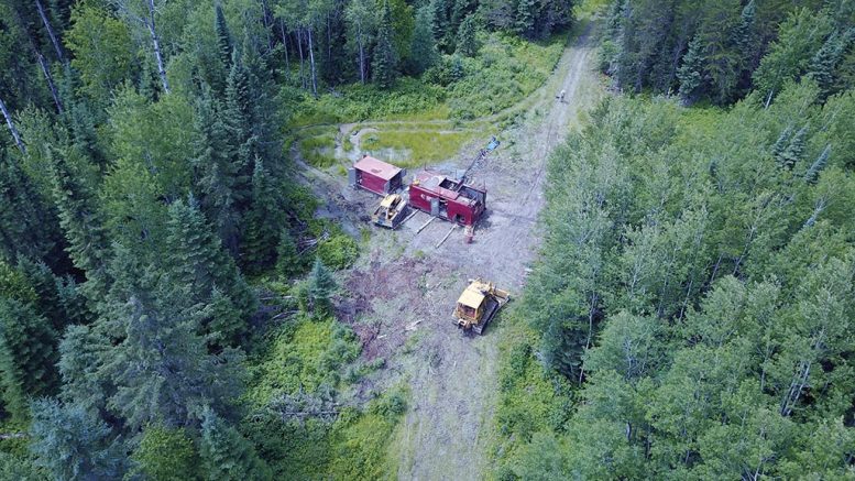 A drill rig at Great Bear Resources’ Dixie gold property in Ontario’s Red Lake district. Credit: Great Bear Resources.