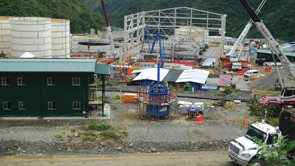 Processing facilities under construction in the Higabra valley at Continental Gold’s Buritica gold project, 65 km northwest of Medellin, Colombia. Photo by David Perri.